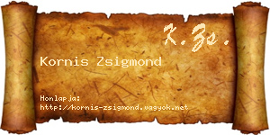 Kornis Zsigmond névjegykártya