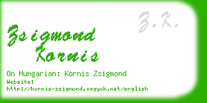 zsigmond kornis business card